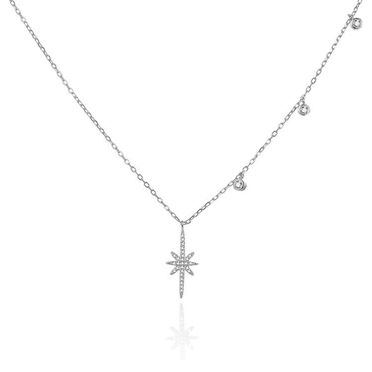 MOISS Něžný stříbrný náhrdelník s hvězdičkou N0000588