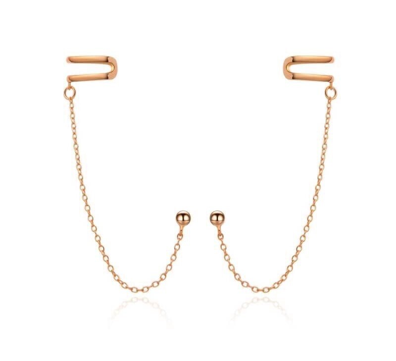 MOISS Pozlacené řetízkové záušnice E0004308