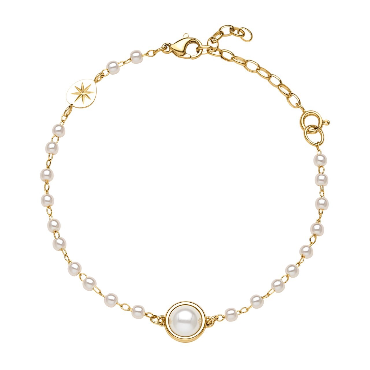 Brosway Perličkový pozlacený náramek z oceli Essential BNL136