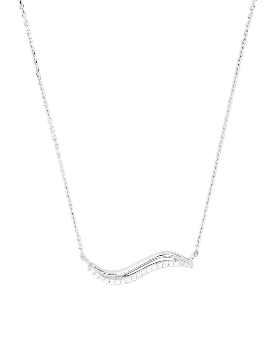 Silver Cat Třpytivý stříbrný náhrdelník s kubickými zirkony Beauty SC596