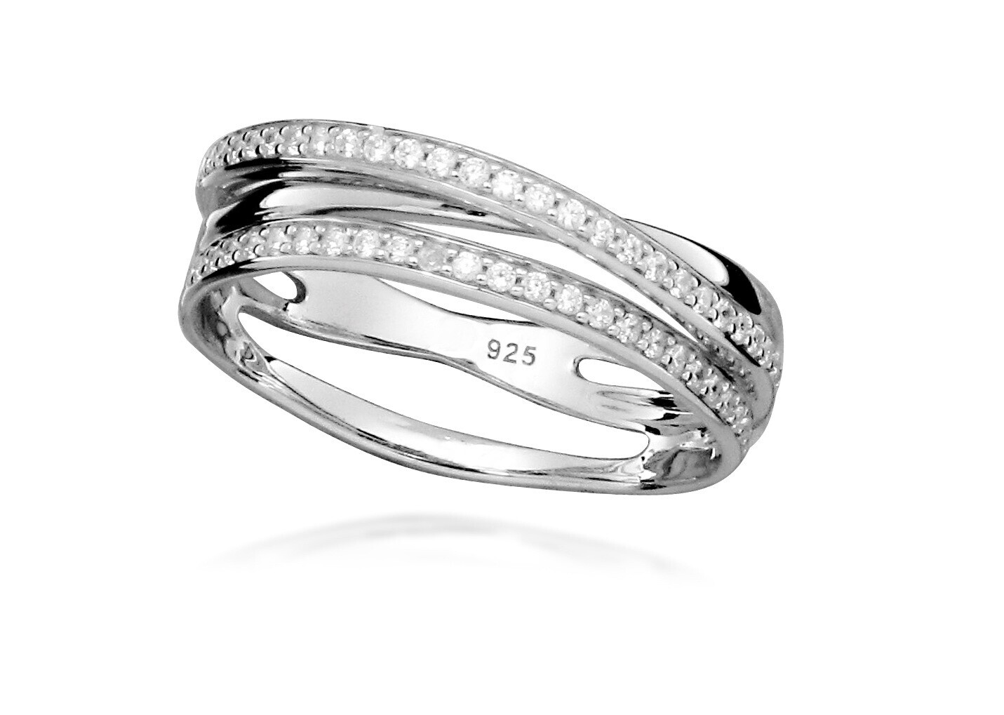 Silver Cat Elegantní stříbrný prsten s kubickými zirkony Beauty SC586 52 mm