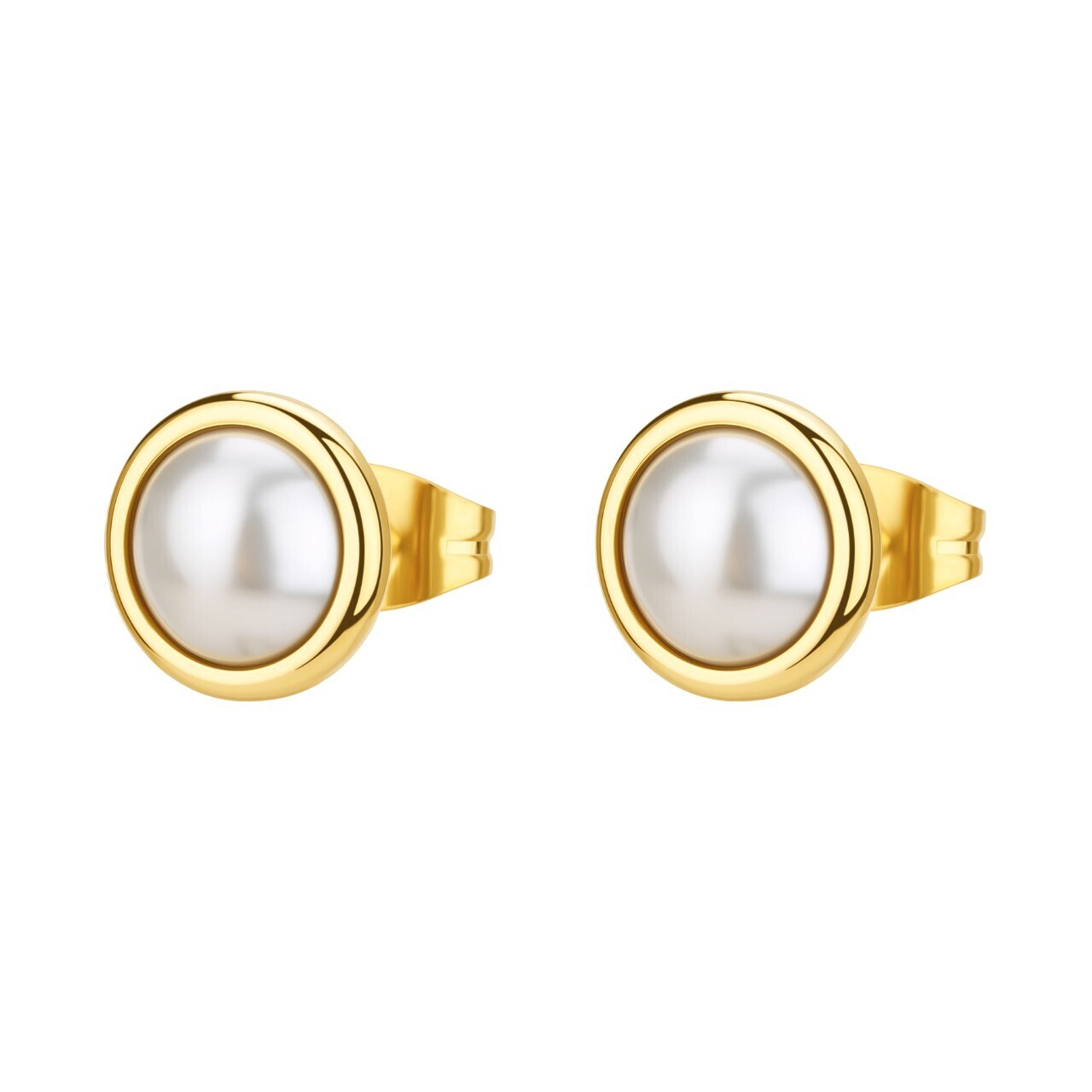 Brosway Pozlacené peckové náušnice s perličkami Essential BNL149