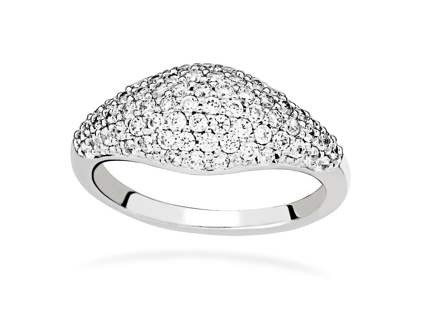 Silver Cat Třpytivý stříbrný prsten s kubickými zirkony Beauty SC641 52 mm