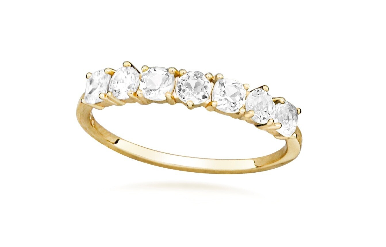 Silver Cat Elegantní pozlacený prsten s kubickými zirkony SC640 52 mm