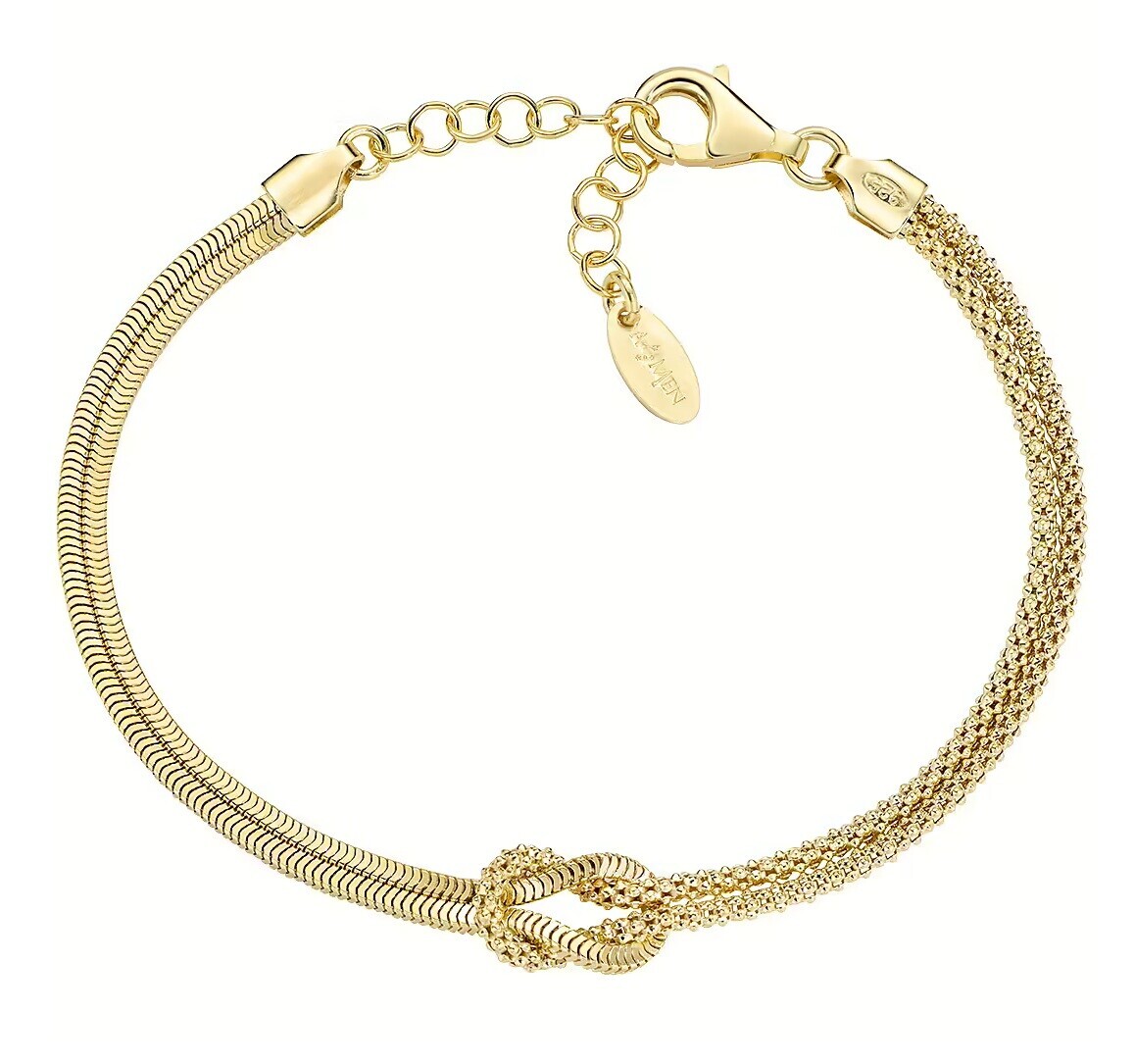 Amen Elegantní pozlacený náramek Love Knot BRNOAMGG1 19 cm