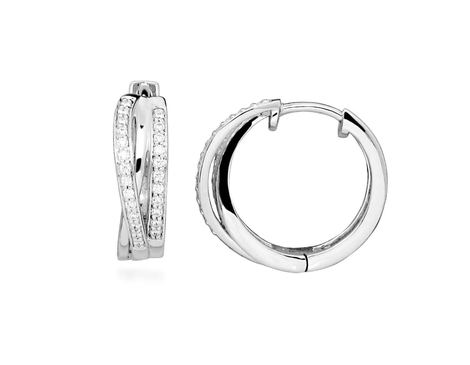 Silver Cat Stříbrné kruhy s kubickými zirkony Beauty SC587