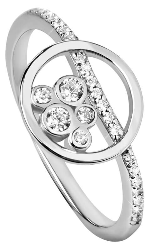 Silver Cat Stříbrný prsten s čirými zirkony Beauty SC315 60 mm