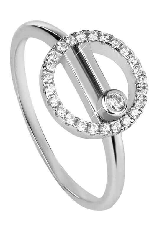 Silver Cat Moderní stříbrný prsten se zirkony Beauty SC330 52 mm