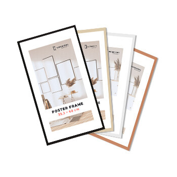 DEBEX (RAMEX) Rám na plakát 33,3×60 cm, Bílá – Plast