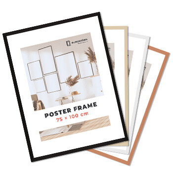 DEBEX (RAMEX) Rám na plakát 75×100 cm, Bílá – Dřevo