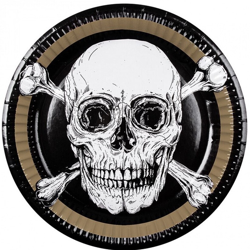 Talířky papírové Pirát 23 cm 10 ks