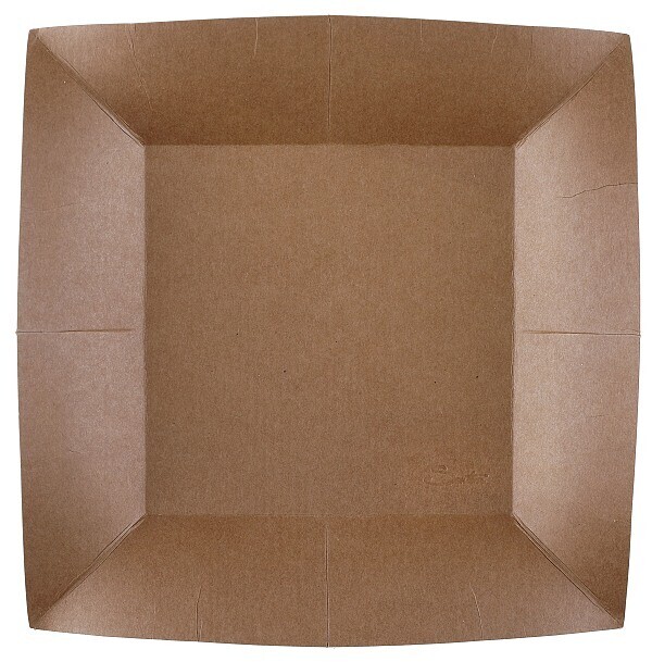 Talíře papírové hnědé 23 cm 10 ks