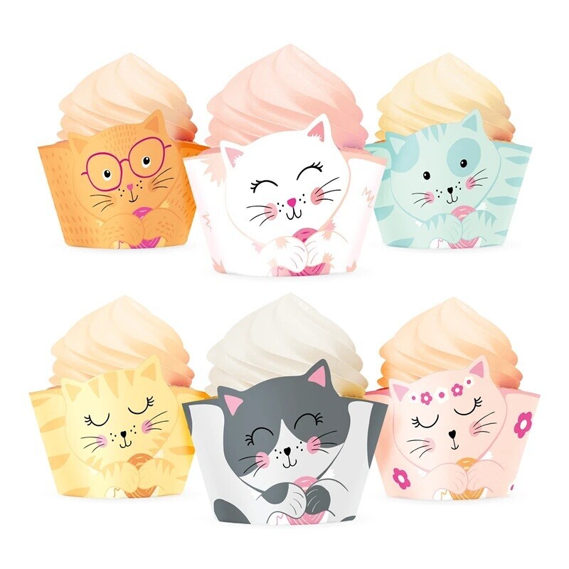 Košíčky na muffiny Kočky 6 ks