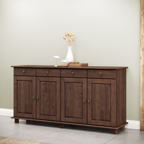 Příborník 4 dveře + 4 zásuvky RUBI tmavě hnědá 8929W Idea