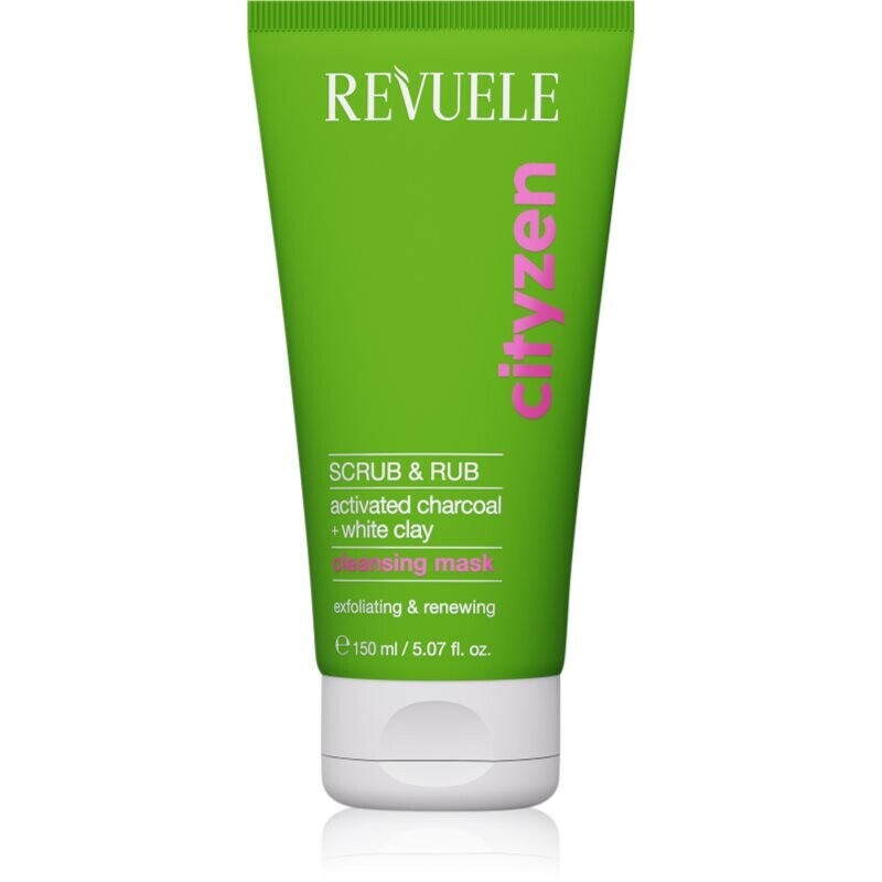 Revuele Cityzen Scrub & Rub čisticí peelingová pleťová maska s aktivním uhlím 150 ml