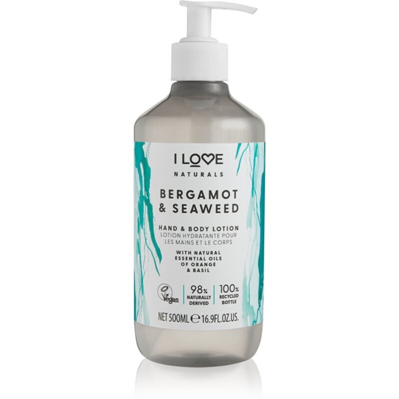 I Love Naturals Bergamot & Seaweed přírodní krém na ruce 500 ml