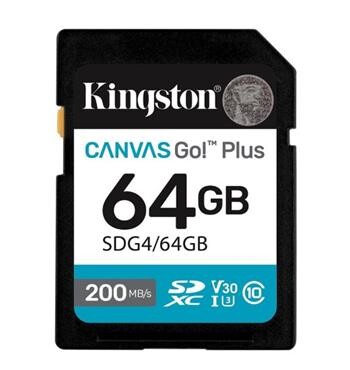 Kingston Canvas Go! Plus - paměťová karta flash - 64 GB - SDXC