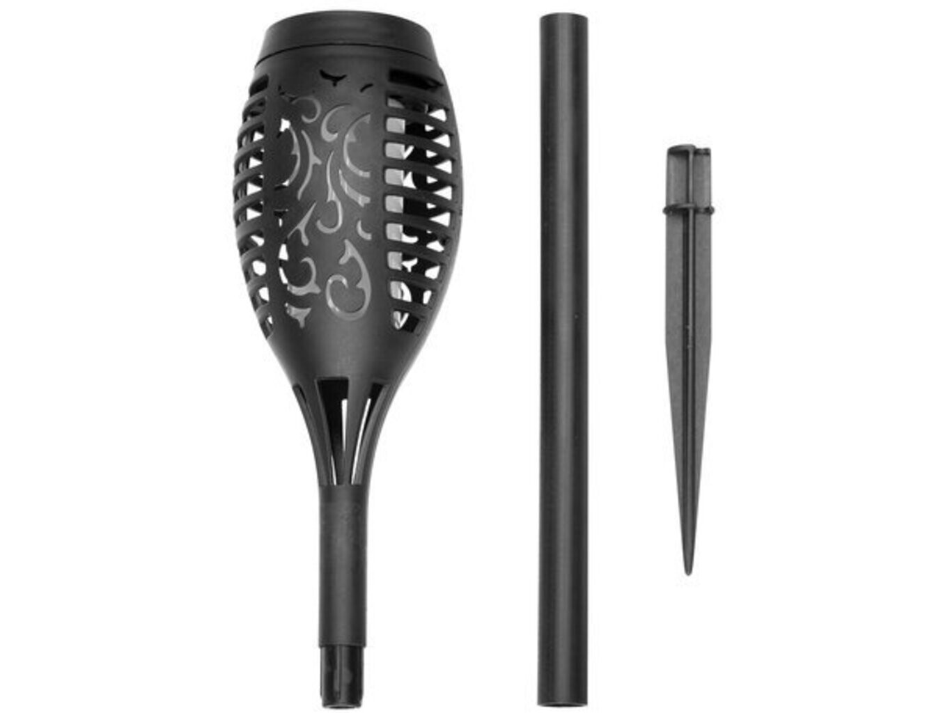 Zahradní solární pochodeň 12 LED 51cm