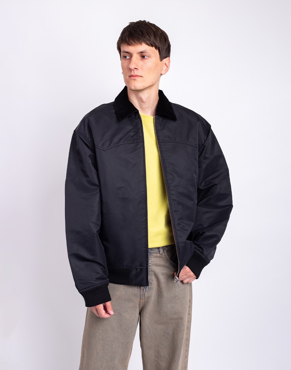 Carhartt WIP Santa Fe Alumni Jacket Black/Scarlet S