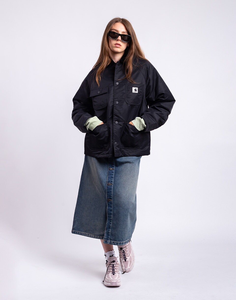 Carhartt WIP W' Alumni Chore Coat Black/Scarlet XS