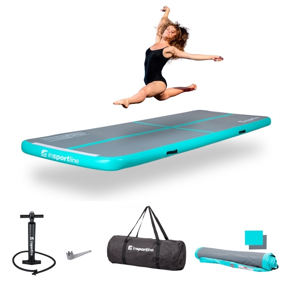 inSPORTline Airstunt 400x100x10 cm šedá s ruční pumpou