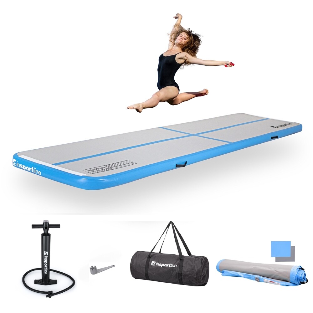 inSPORTline Airstunt 400x100x10 cm bílá s ruční pumpou