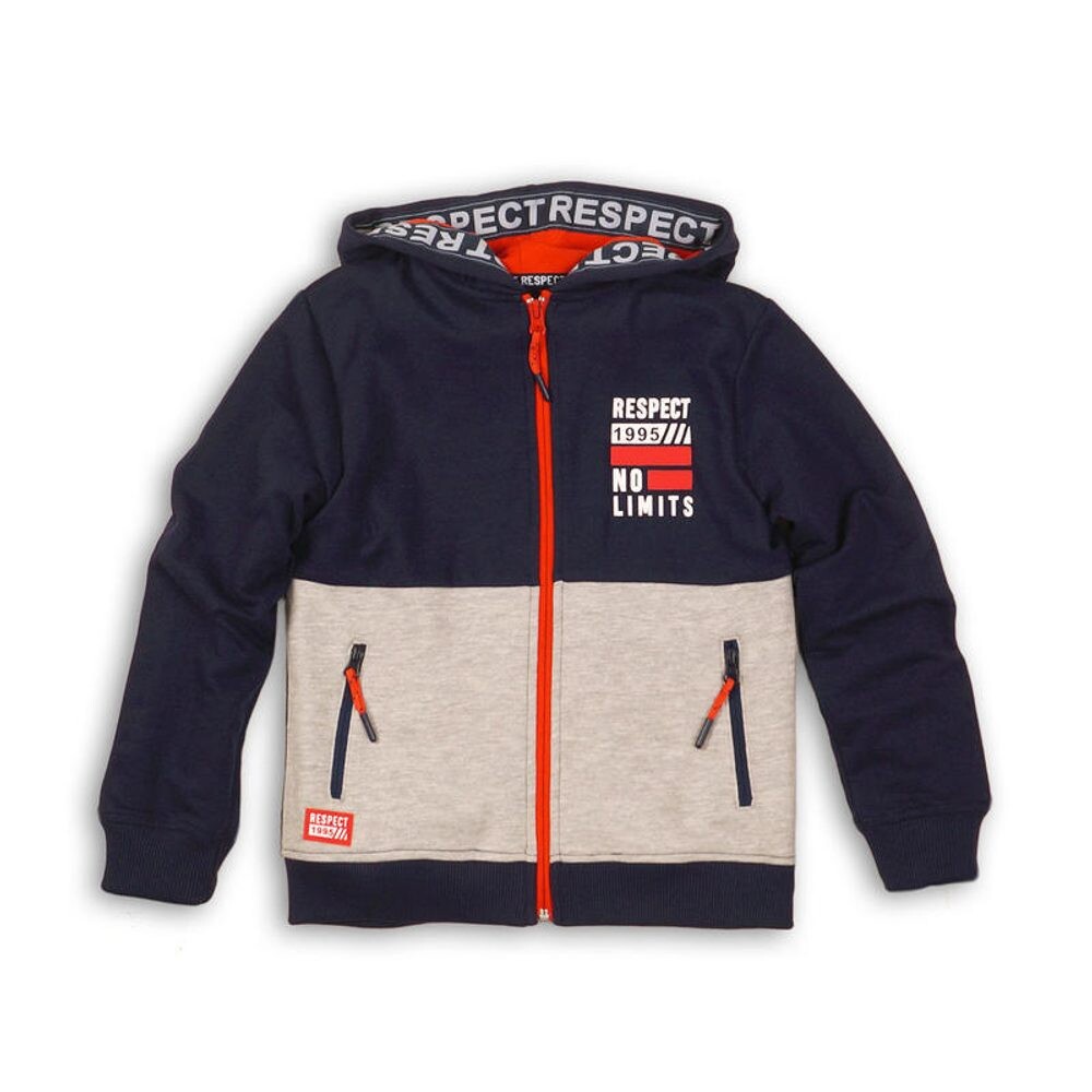 Mikina chlapecká s kapucí celopropínací, Minoti, Team 3, tmavě modrá - 152/158 | 12/13let