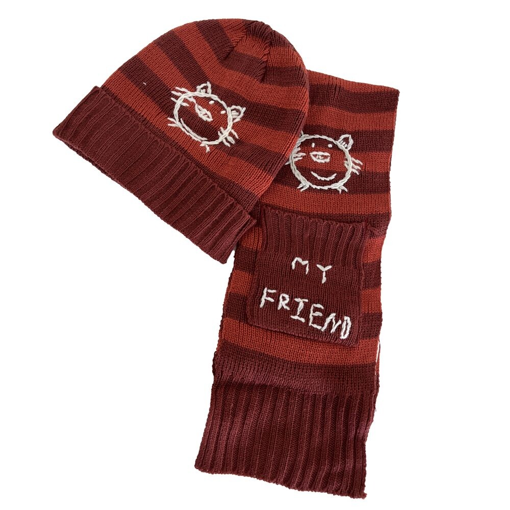 čepice s šálou, Bugga, PD352, oranžová - 1/3let | 1/3let