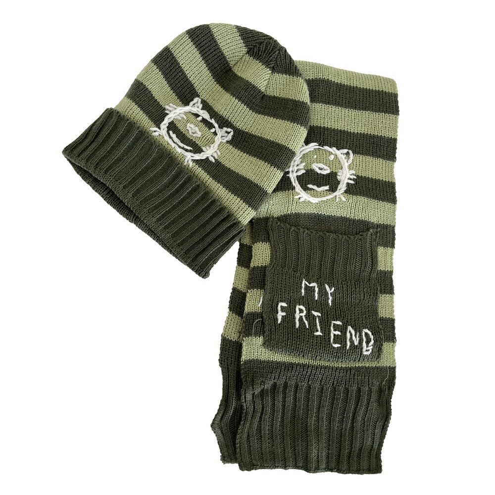 čepice s šálou, Bugga, PD352, zelená - 1/3let | 1/3let