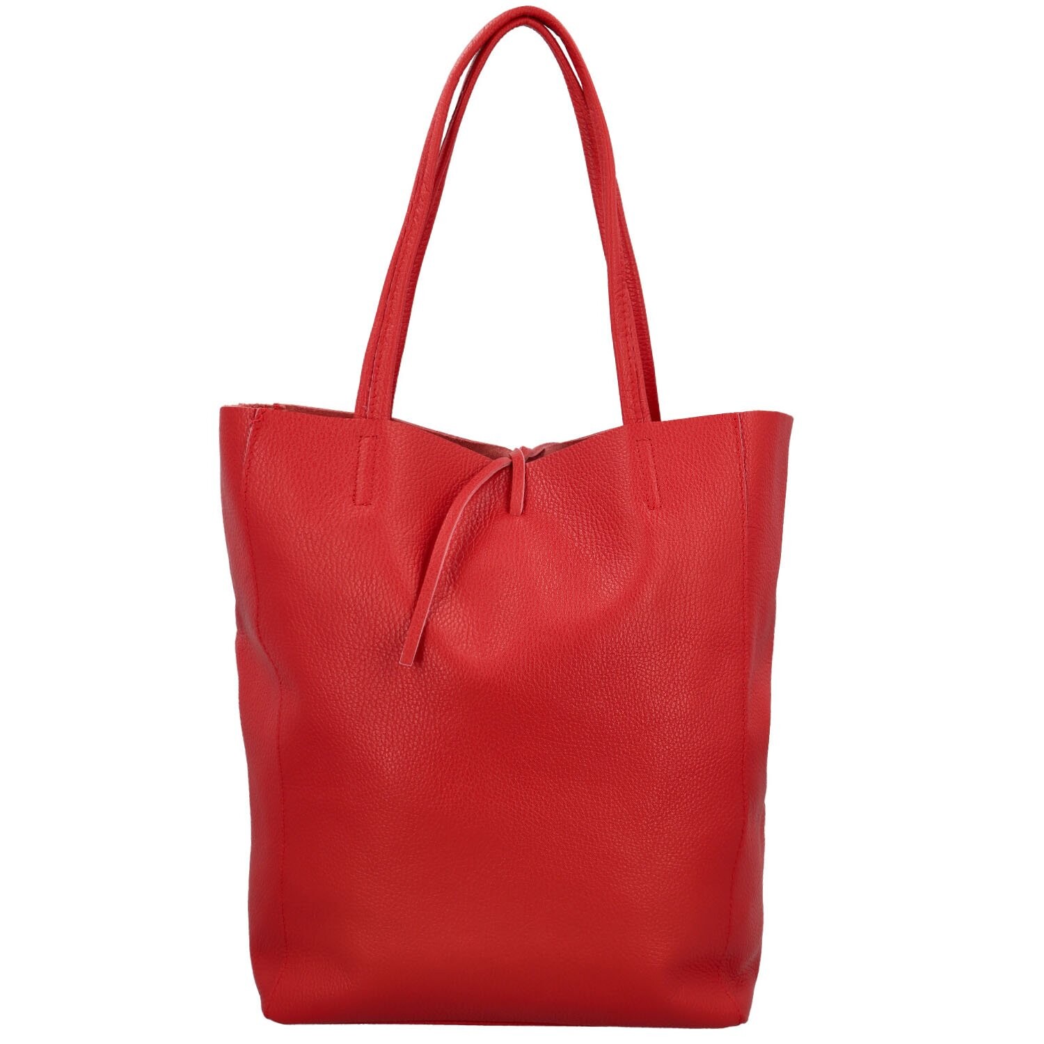 Luxusní dámská kožená kabelka na rameno Jane new, červená