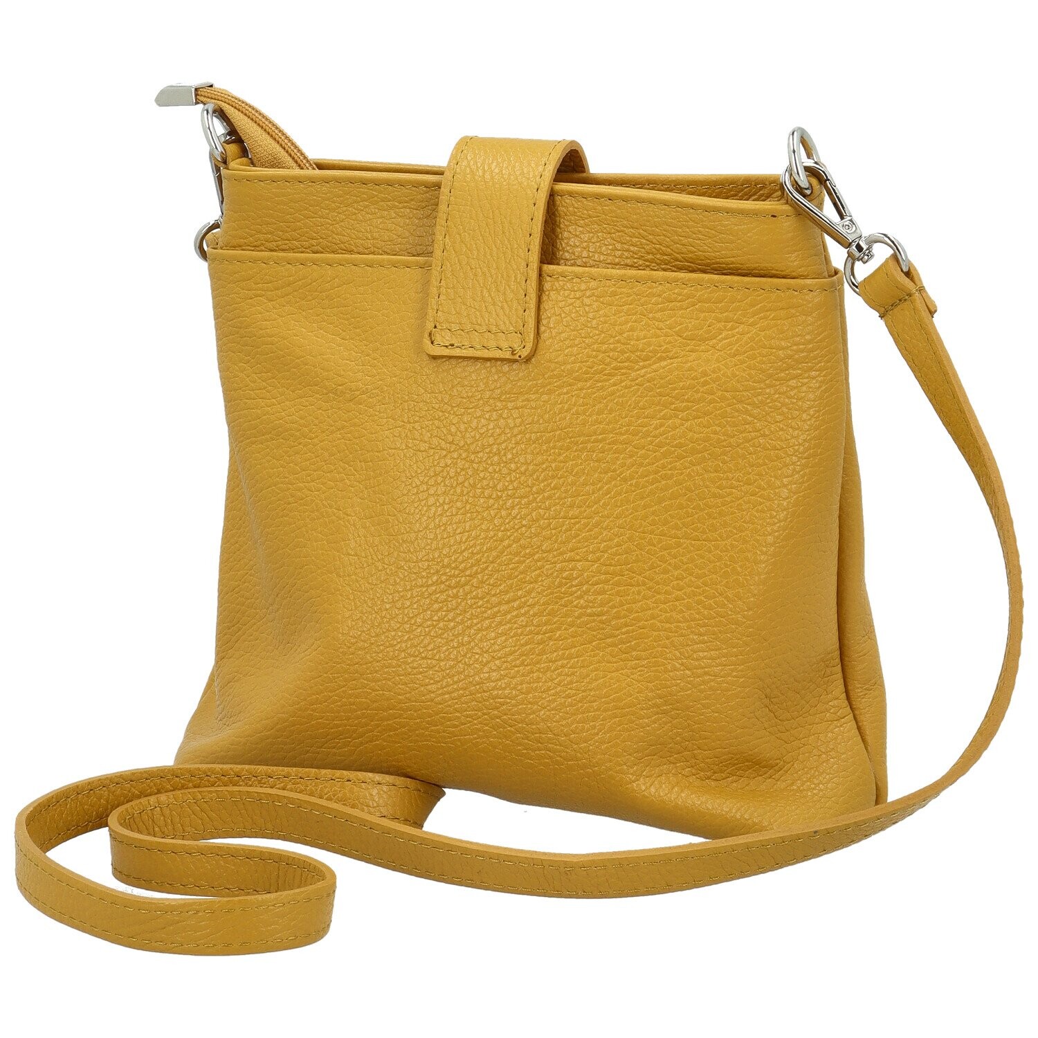 Dámská kožená crossbody kabelka Lara sweet new, žlutá