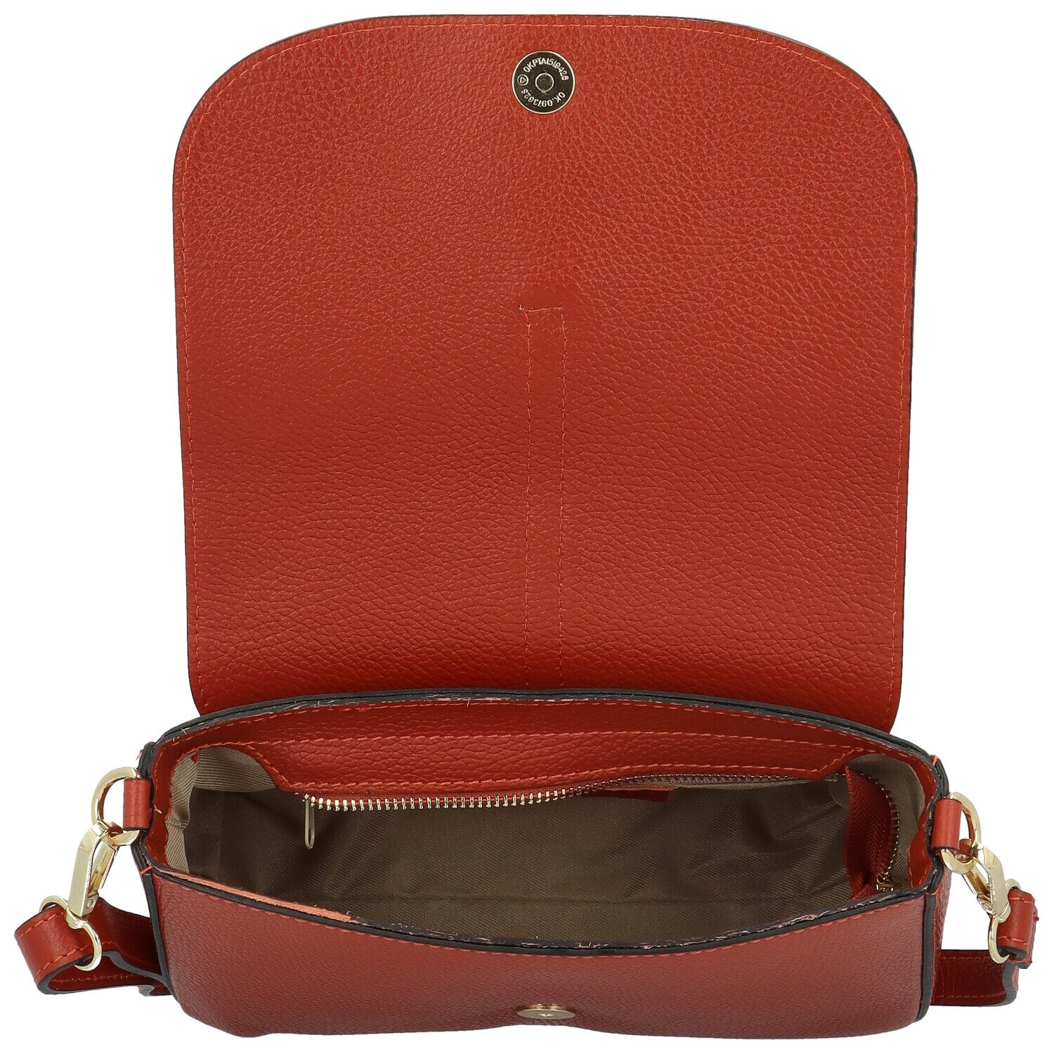 Luxusní dámská kožená crossbody Estrella, tmavě červená