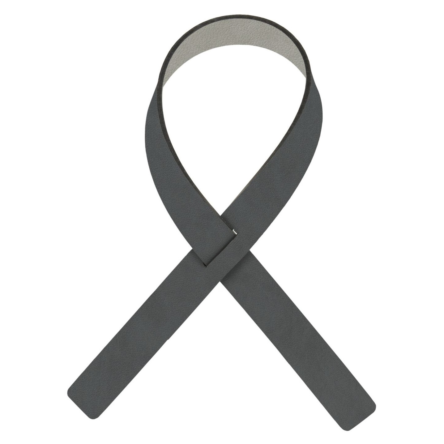 Kroužek na ubrousek FOLD NUPO 30 cm, sada 4 ks, antracitová / světle šedá, kůže, LIND DNA