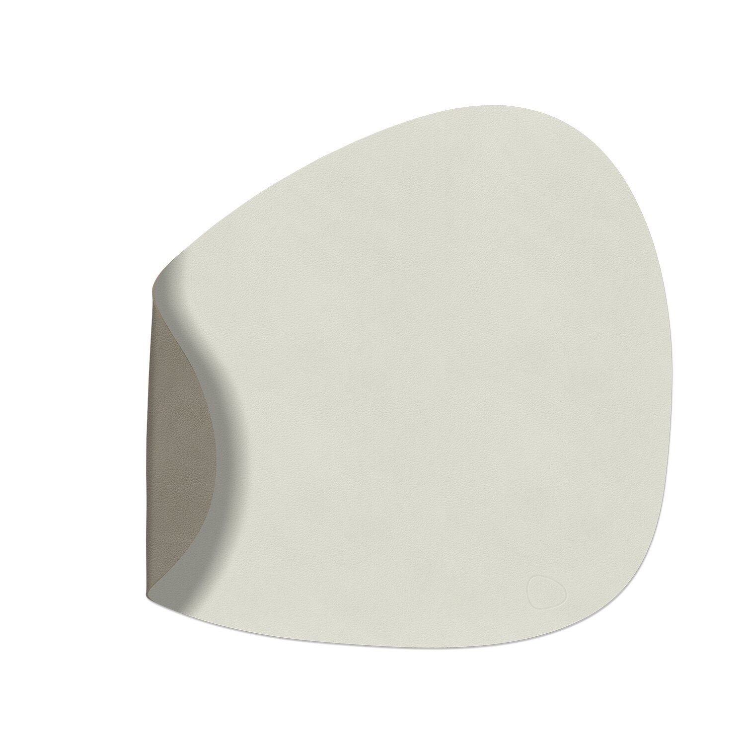 Prostírání CURVE NUPO 37 x 44 cm, oboustranné, lněná / tmavě šedá, kůže, LIND DNA