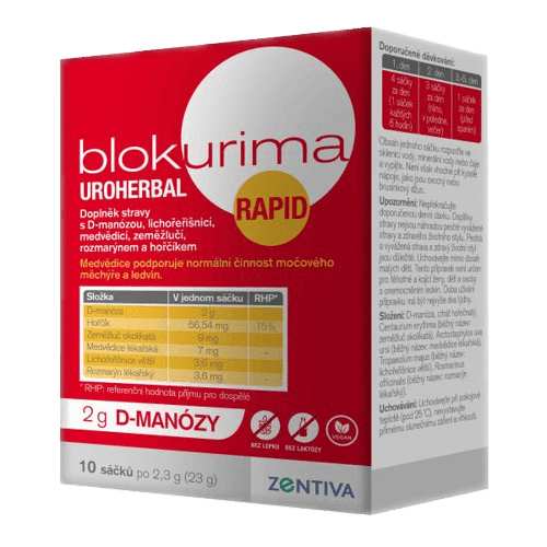 Blokurima Uroherbal Rapid 2g D-manózy sáčky 10x2.3g