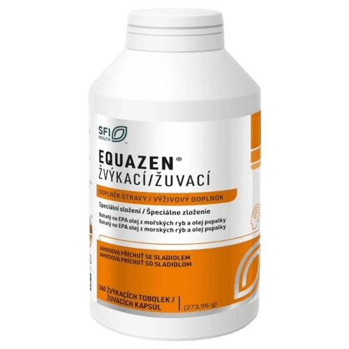 EQUAZEN žvýkací tobolky 360 jahodová příchuť