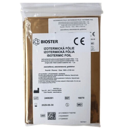 Izotermická fólie 1600x2100mm zlato/stříbro