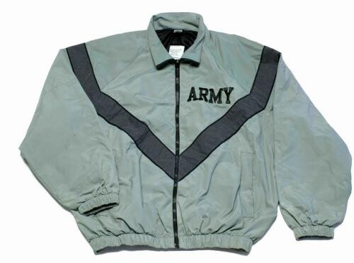 Bunda sportovní šusťáková větrovka šedá US ARMY IPFU JACKET originál použitá Velikost: Medium-Long zánovní