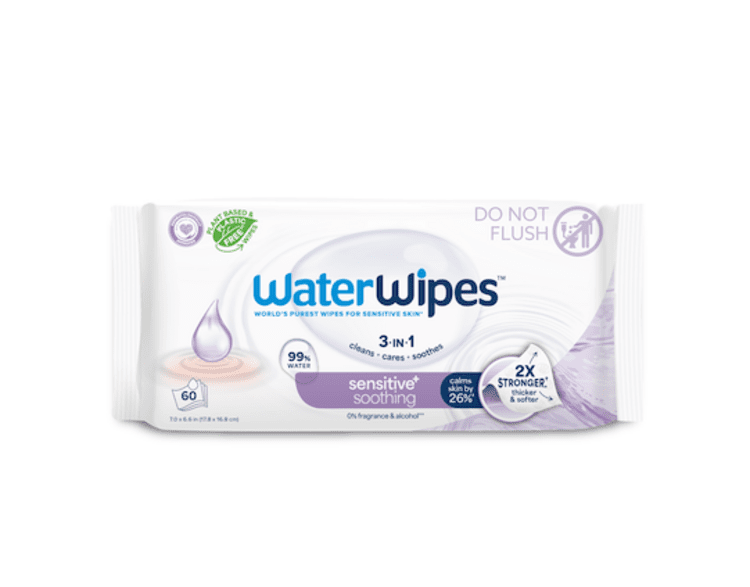 6x WATERWIPES Ubrousky vlhčené Soothing clean bez obsahu plastů 60 ks ( 360 ks )