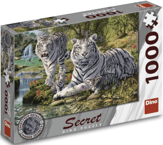 Puzzle Bílí tygři 1000 dílků Secret Collection