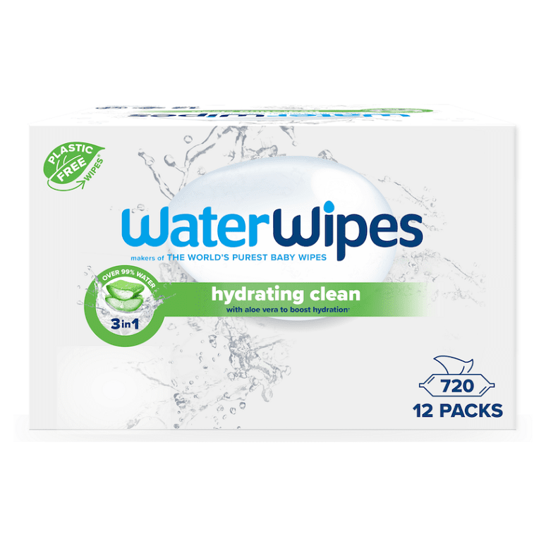 WATERWIPES Ubrousky vlhčené hydrating clean bez obsahu plastů 720 kusů