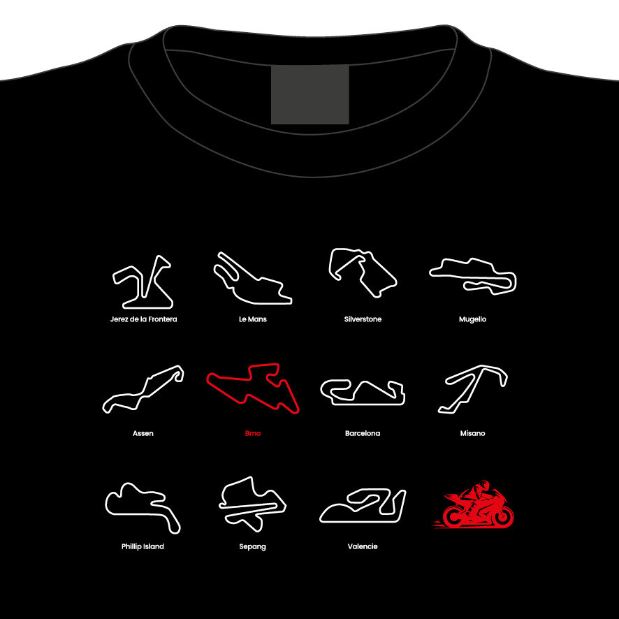 Tričko - okruhy MotoGP, M