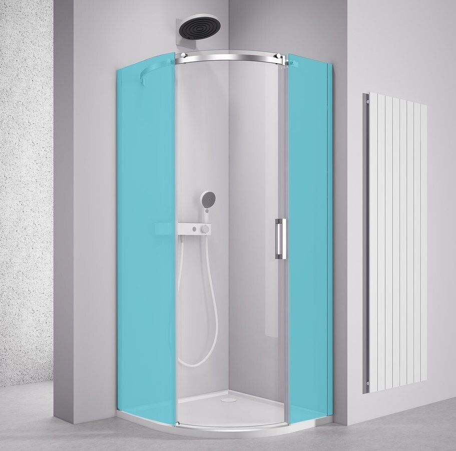 POLYSAN THRON KOMPONENT čtvrtkruhová sprchová zástěna 900x900, čiré sklo, levá TL2690A