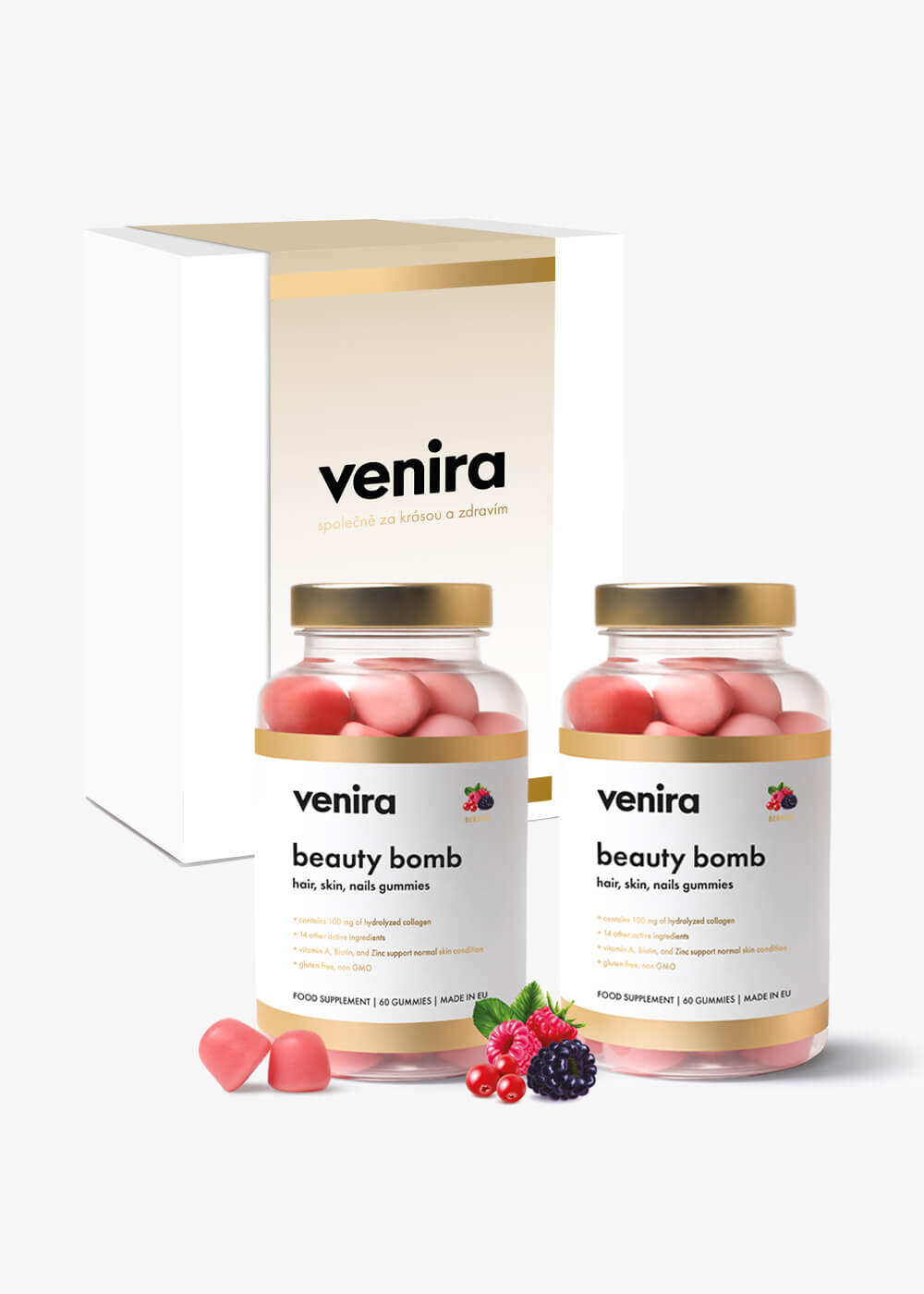 VENIRA dárková sada pro vlasy, nehty a pleť - dvojbalení medvídků na vlasy, nehty a pleť