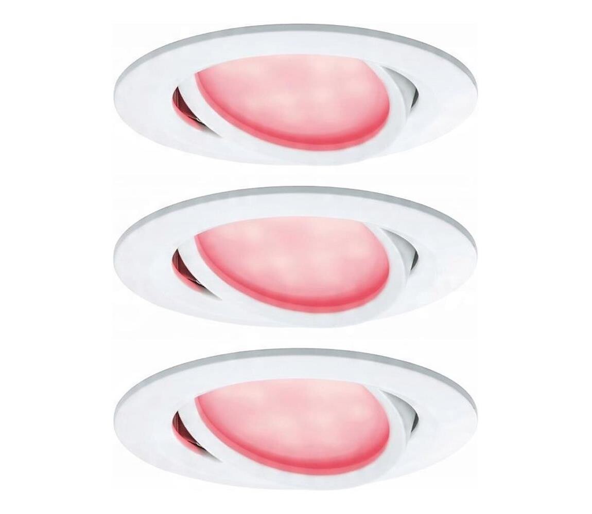 Paulmann Paulmann 93940 -SADA 3x LED RGBW/2W IP23 Stm koupelnové podhledové svítidlo 230V