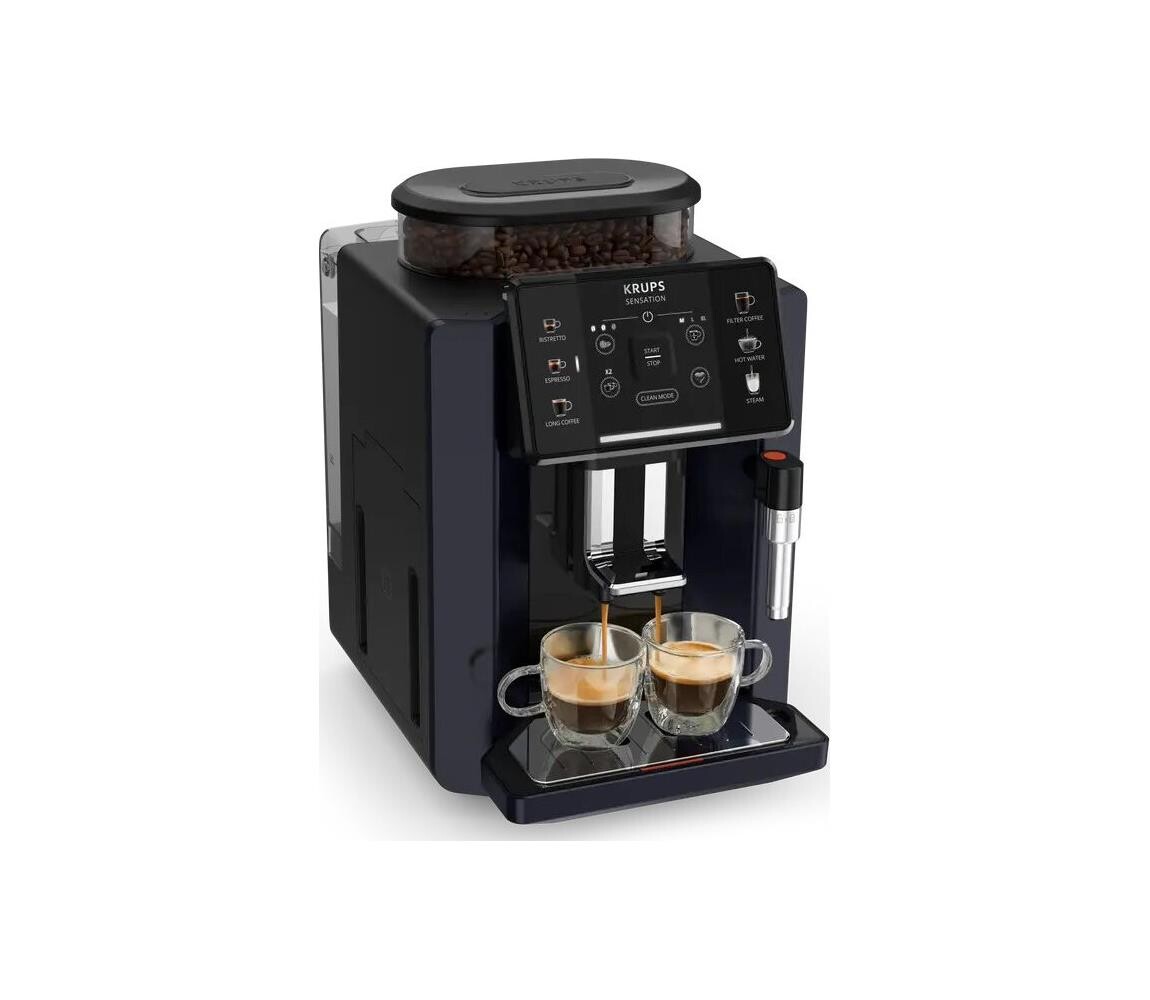Krups Krups - Automatický kávovar s nádobou na mléko SENSATION 1450W/230V černá