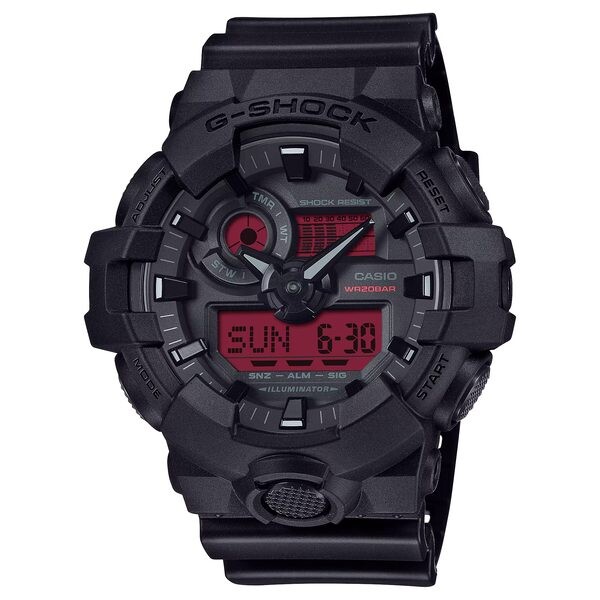 Casio G-Shock GA-700BBR-1AER Black and Bold Red Series
