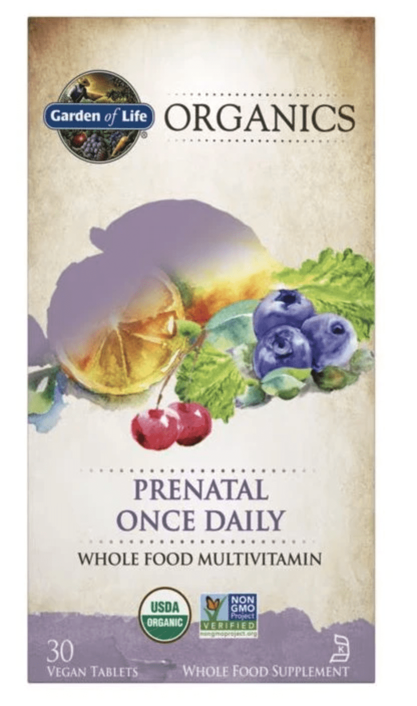 Garden of Life Prenatal Once Daily,  Multivitamin pro těhotné ženy, 30 rostlinných tablet