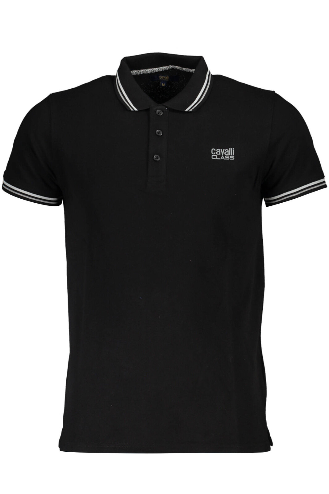 CAVALLI CLASS POLO SHORT SLEEVE MAN BLACK