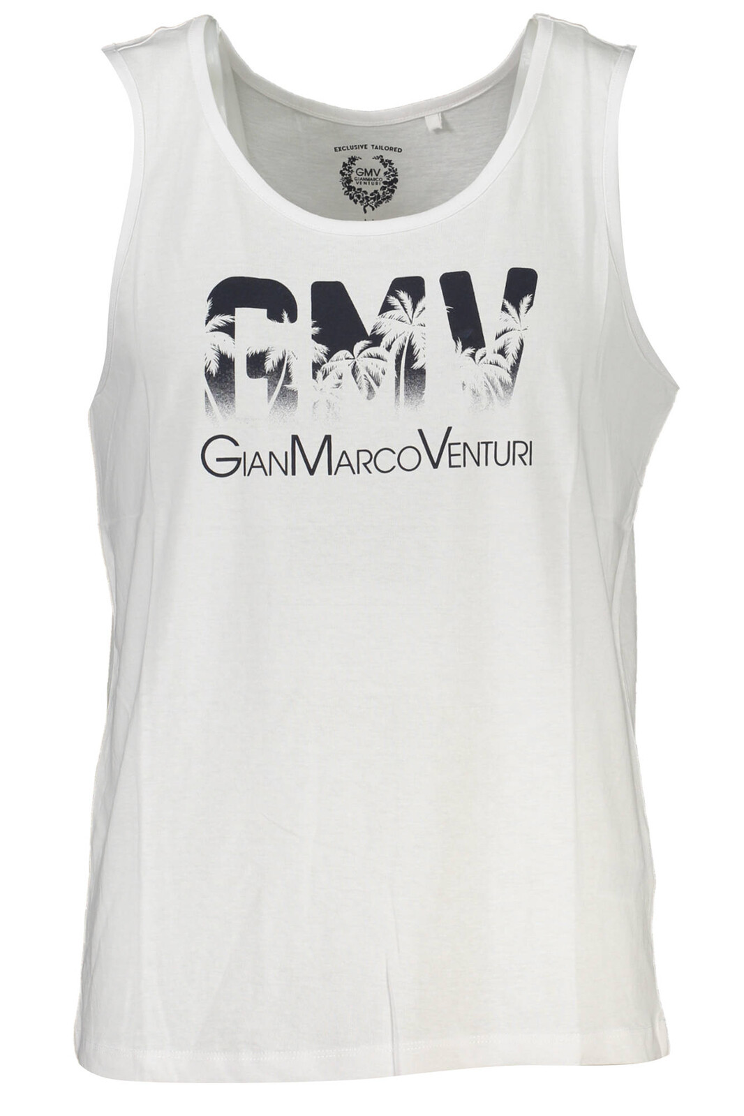 GIAN MARCO VENTURI MEN'S WHITE TANK TOP